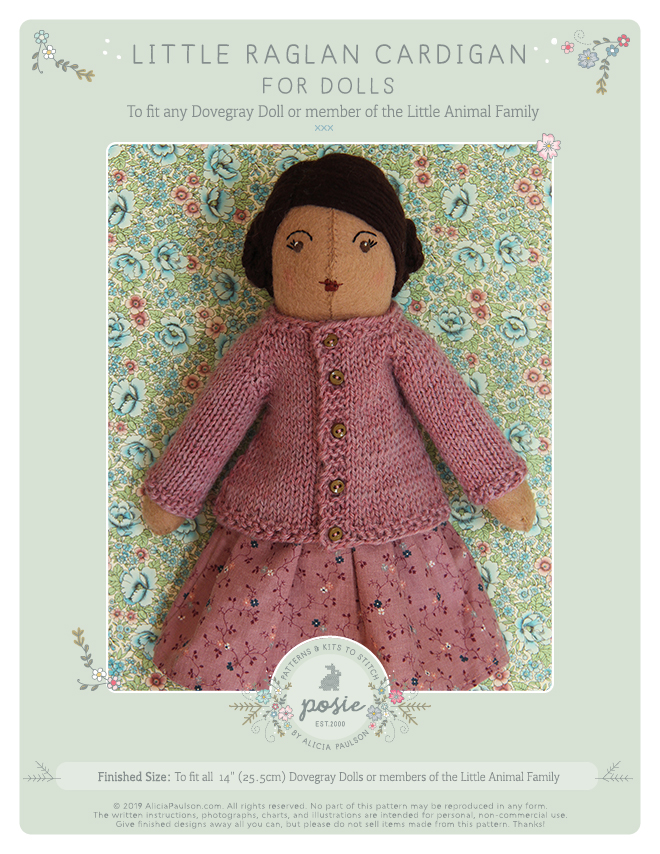 Little Raglan Cardigan for Dolls CoverJPG660 Little Raglan Cardigan for Dolls CoverJPG660